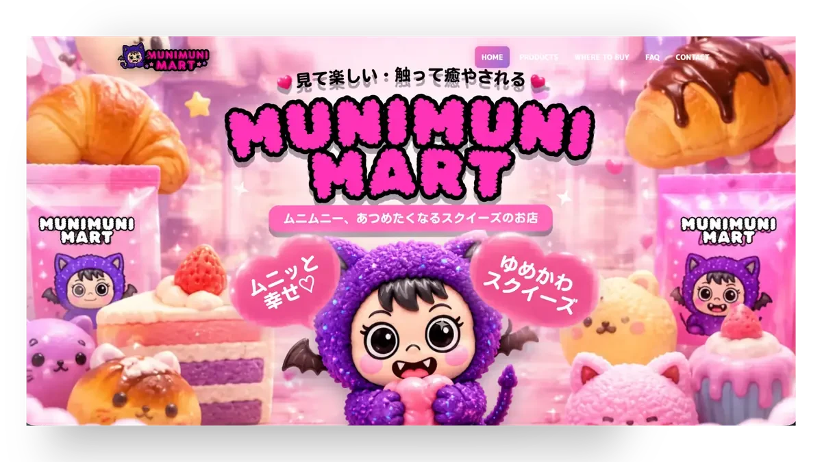MUNIMUNI MART Webサイト制作実績